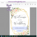 Geometric welcome sign template, Floral welcome sign template, (128)